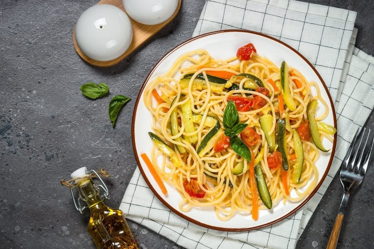 Spaghetti com Legumes e Gengibre – - Receita